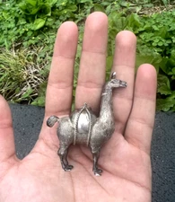 Awesome Solid Peru Sterling Silver .925 Figure of Llama