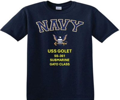USS GOLET  SS-361* SUBMARINE*EAGLE SHIRT*NAVY OFFICIALLY LICENSED