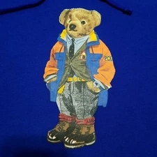 POLO RALPH LAUREN Polo Bear Sweatshirt Hoodie Mens LARGE Hi Tech Jacket RARE