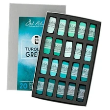 Jack Richeson 422968 Hand Rolled Soft Pastels, Turquoise Green 