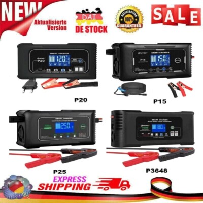 Akku Ladegerät15A/20A/25A 12V/24V/36V/48V Batterie Ladegerät LiTime LiFePO4 AGM