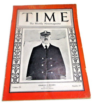 1927 May 9th TIME Magazine Charles F. Hughes Navy Great Ads Vol 9 No 19