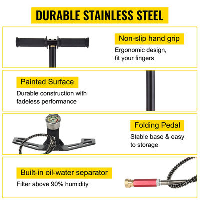 #ad #ad High Pressure Hand Pump 3 Stage Airgun PCP Pump 4500 PSI $56.79