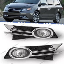 Fog Lights For 2014 2015 2016 2017 Honda Odyssey Clear Lens Lamps+Switch+Bezels
