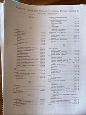SANS FOR572 Advanced Network Forensics Books And Index 2024