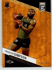 Trenton Simpson 2023 Donruss Elite Orange 187 #/399 Baltimore Ravens Rookie