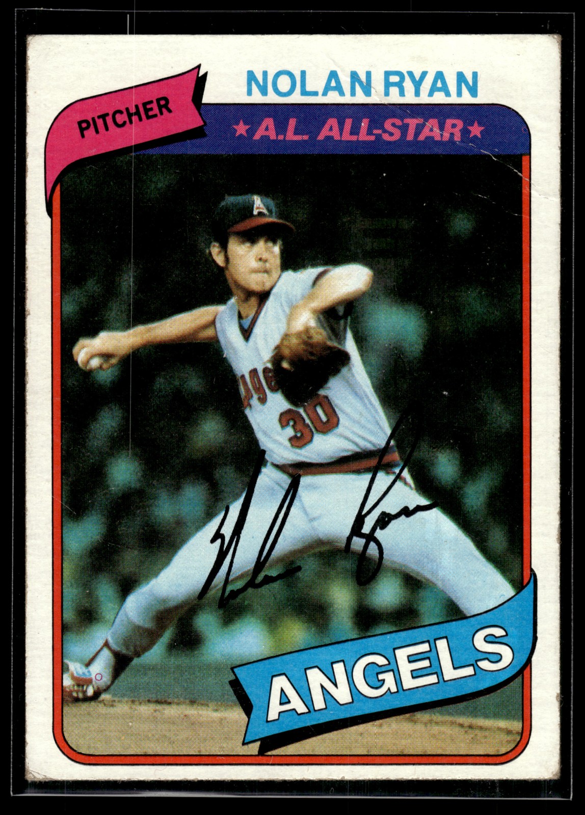 1980 Topps #580 Nolan Ryan CREASE