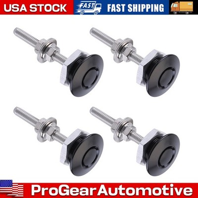 4Pcs Push Button Quick Release Hood Pins Bonnet Lock Clip Latch Bumper Universal