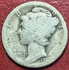 1917 10C Mercury Dime. Free Shipping