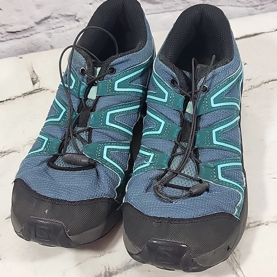 Salomon SpeedCross Contagrip Tenis Zapatos Verde Azulado Unisex Niños Jóvenes Talla 4 Foto 2 de 4