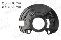 AIC Spritzblech Bremsscheibe 58265 Stahlblech FüR Hyundai Getz TB Crdi GLS