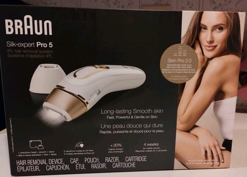 Braun Silk-expert Pro 5 IPL Hair Removal Device Corded White/Gold PL5157