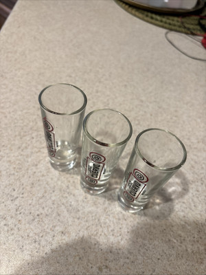 Jose Cuervo Tequila Mexico Clear Shot Glass 3.5'' tall Set Of 3