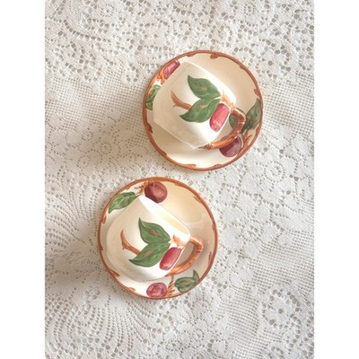 Franciscan Apple Tea Cups and Saucers (Set of 2) 
