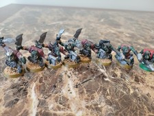 Warhammer Ork Boyz  Nobz Set From 1992. 8 Pieces.