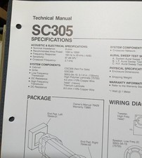 JBL SC305 Center Speaker Service Manual Original Specifications Original