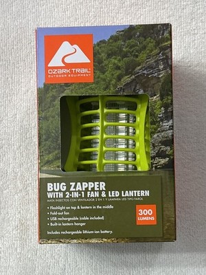 Ozark Trail Bug Zapper 2-in-1 Fan & LED Lantern Flashlight Lamp USB
