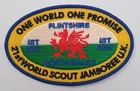 Scouts 21st World Jamboree 2007 Flintshire North Wales Patch Badge UK 100 Years
