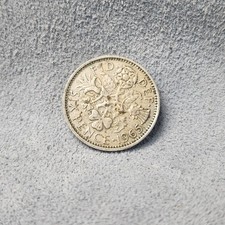 Great Britain 1965 Elizabeth II Sixpence Coin Brittish Currency Tanner