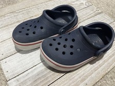 Kids Child Crocs Water Shoes Sandals Navy Blue Red White Size C9 9