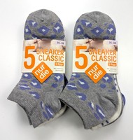 Neu - 10 Paar Nur Die Damen Sneaker Classic Socken- Gr. 35-38 - 5 Farben - Paket
