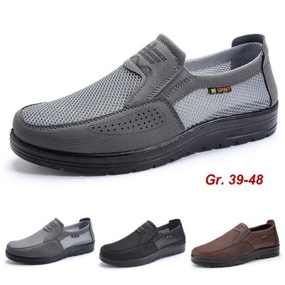 Herren Mesh Schlupfschuhe Slip On Walking Schuhe Casual Atmungsaktive Sneaker