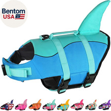 Dog Life Jacket, Cute Shark Dog Life Vest for Swimming Boating with Superior Buo