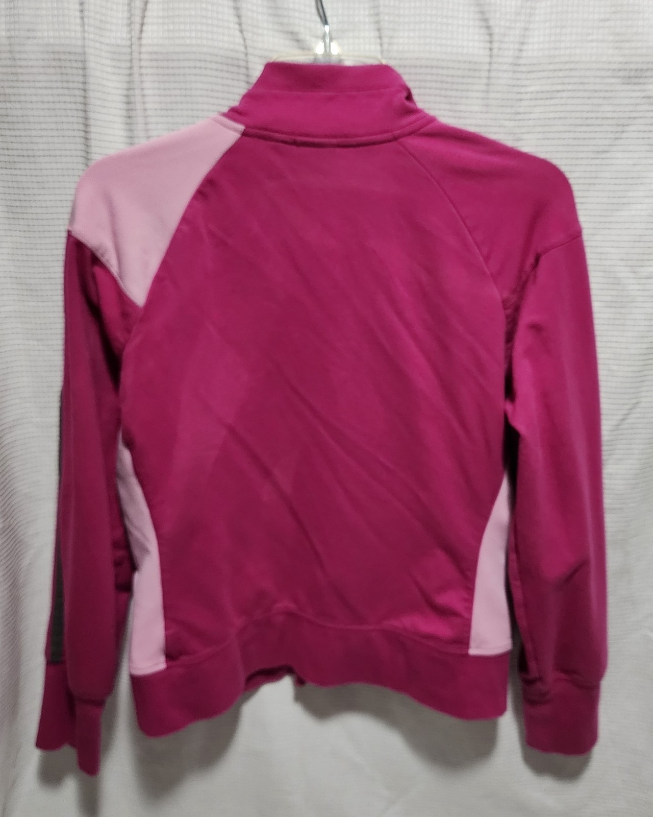 Giacca Fila Sport Running Pista Zip Rosa con Bordo Grigio Donna XL