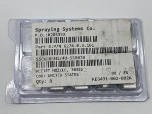 Spraying Systems 6274.0.3.101 Veejet Nozzle 303SS Lot of 8
