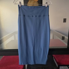 bebe Legion Blue High Waist Midi Pencil Skirt, Medium NWT