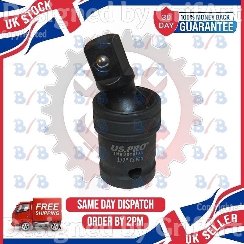 B&Q - Industrial 1/2" Dr Universal Impact Socket Joint Wobble Swivel Adaptor 1433 - Image 6