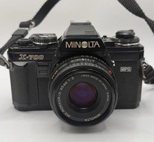 Minolta X-700 35mm Film SLR Camera Kit with 45mm Lens, Tested and Working #0222