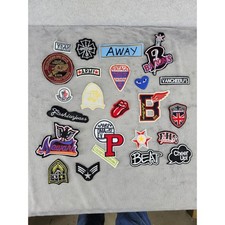 Lot of 20 Assorted Embroidered Iron On Patches Anime Style Fashion Jeans Beat