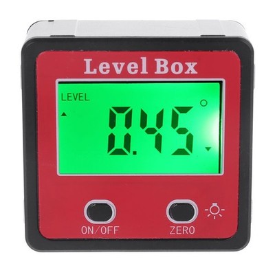 Digital Inclinometer Spirit Level Protractor Angle Gauge Meter Bevel Level Box f