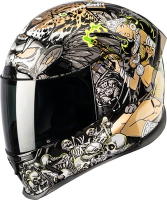 Icon Airframe Pro Aztecine Motorcycle Helmet Gold