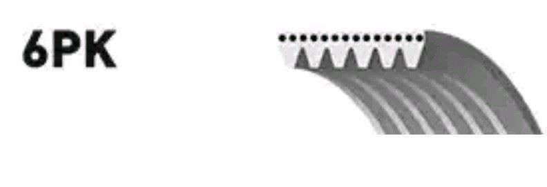 6 Rib V-Ribbed Belt 6PK1740 Gates 5750.VS