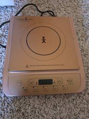 #ad #ad COPPER CHEF Induction Cooktop Single Burner Model # KC16067 00300 Tested EUC $32.45