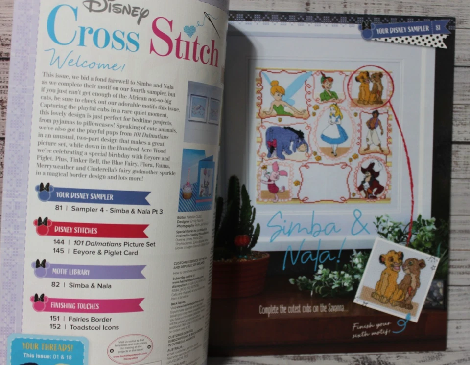 DISNEY HACHETTE cross stitch magazine ISSUE 81 please read description - Image 2 of 4