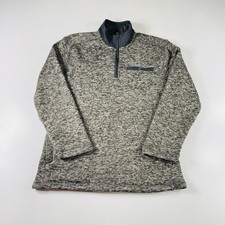 Eddie Bauer 1/4 Zip Pullover Fleece Charcoal Gray Mens Size Small