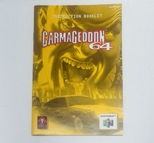 Carmageddon 64 Manual Nintendo 64 N64 Authentic Instruction Booklet Only Rare