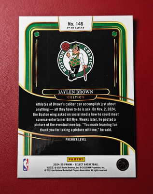 2024-25 Panini Select - Premier Level Jaylen Brown #146 Zebra