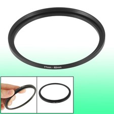 Metal Camera Lens Filter Step Up Ring Adapter 77mm to 82mm for Camera Black 1pcs