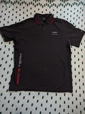Hackett Aston Martin Race Team AMR Polo Shirt Men's XL Black Short Sleeve Cotton