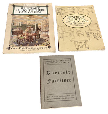 Lot 3  Arts & Crafts Mission Furniture Reprint Catalogues ROYCROFT & Come-Packt