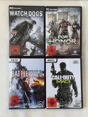 PC Spiele Paket 4x Watch Dogs For Honor Battlefield 4 COD MW3 gebraucht