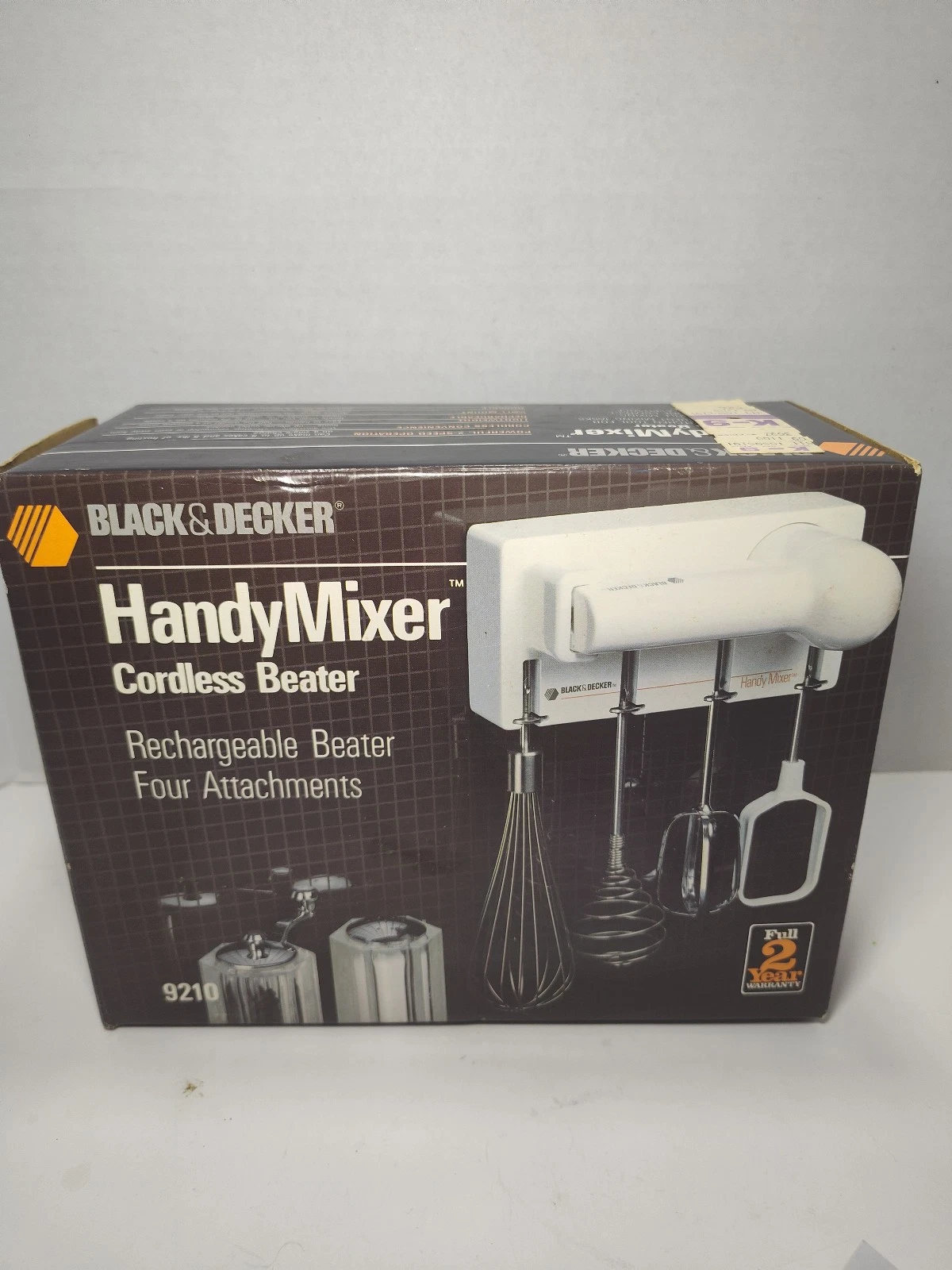 Vintage Black & Decker HandyMixer Cordless Beater 9210 Open Box Complete