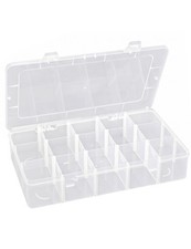 Clear Plastic Organizer Box With Dividers 15 Large Grid Bead Tackle Container