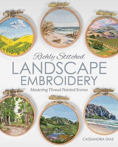 Richly Stitched Landscape Embroidery: Mastering Thread Painted Scenes by Cassan - Image 3