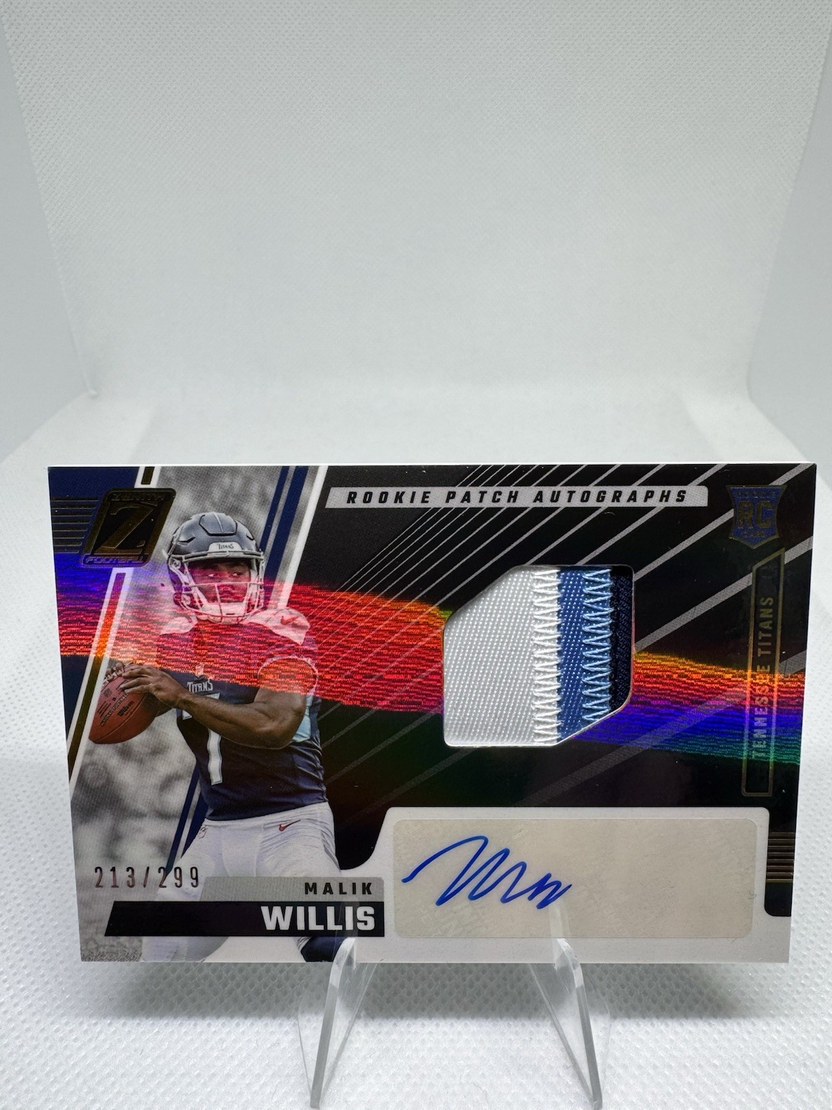 2022 Panini Zenith - Rookie Patch Autograph Malik Willis #203 /299 (AU, MEM, RC)