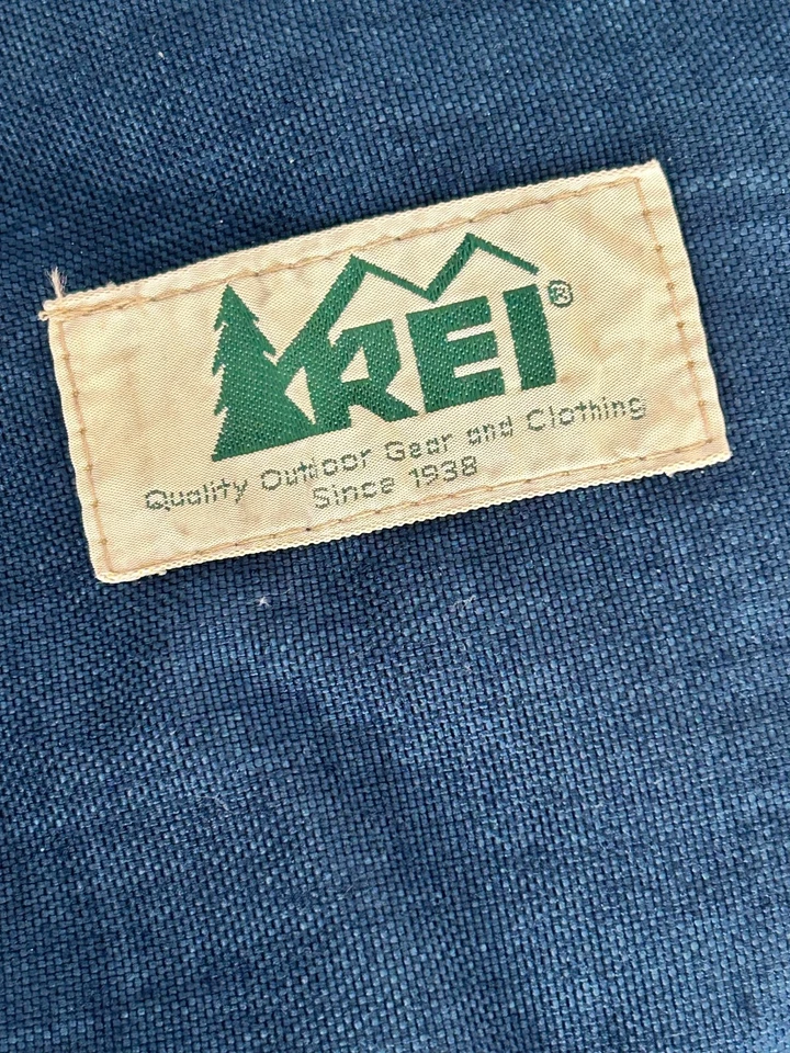 REI Vintage Azul Grande Camping Viaje Bolsa Fin de Semana 28 pulgadas Foto 2 de 4